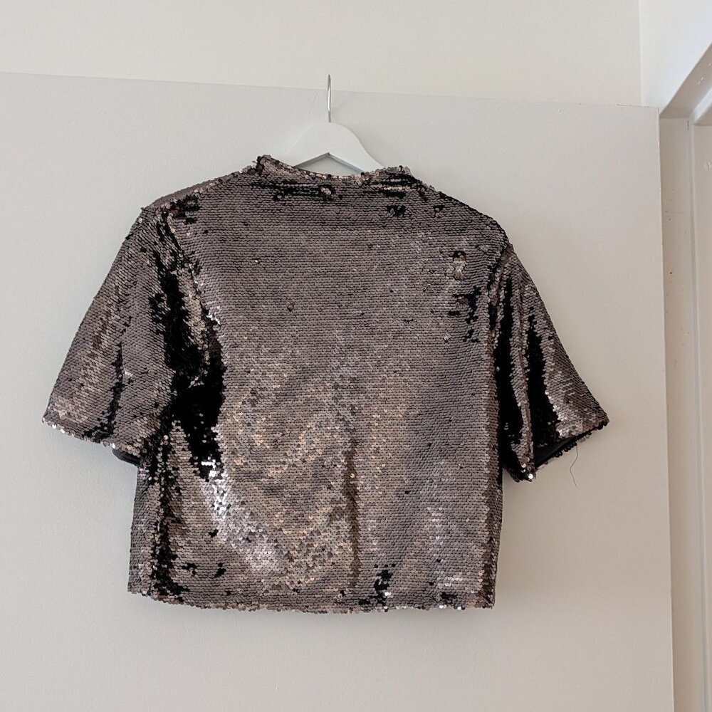 Brown Sequin Top